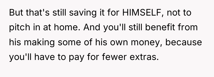 But that's still saving it for HIMSELF, not to pitch...