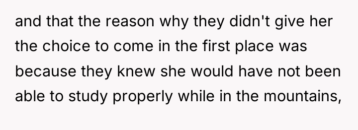 and that the reason why they didn't give her the...