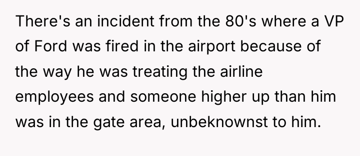 There's an incident from the 80's where a VP of...