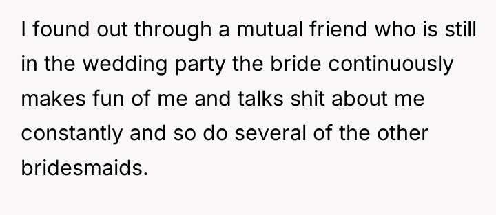I found out through a mutual friend who is still...