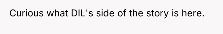 Curious what DIL's side of the story is here.