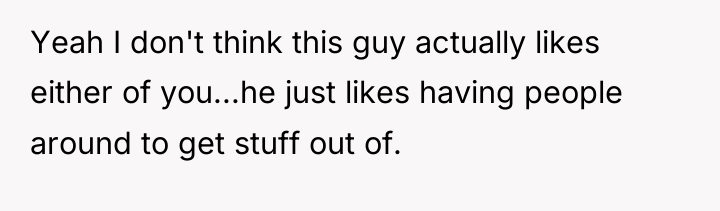 Yeah I don't think this guy actually likes either of...