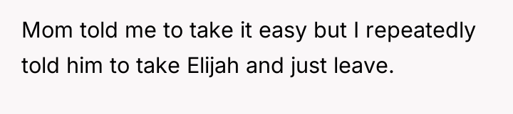 Mom told me to take it easy but I repeatedly...