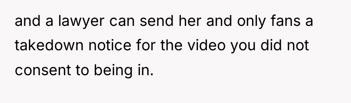 and a lawyer can send her and only fans a...