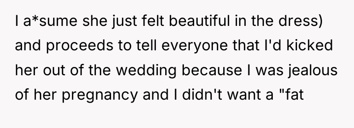 I a*sume she just felt beautiful in the dress) and...