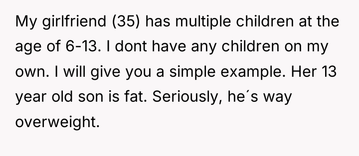 My girlfriend (35) has multiple children at the age of...