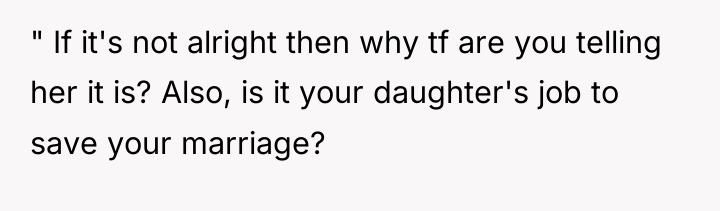 " If it's not alright then why tf are you...