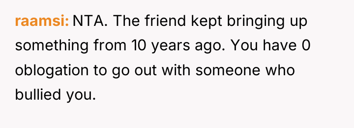raamsi NTA. The friend kept bringing up something from 10...