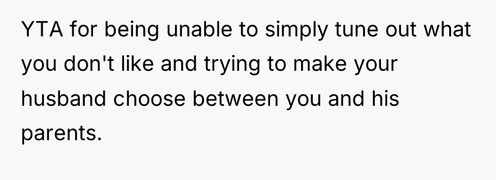 YTA for being unable to simply tune out what you...