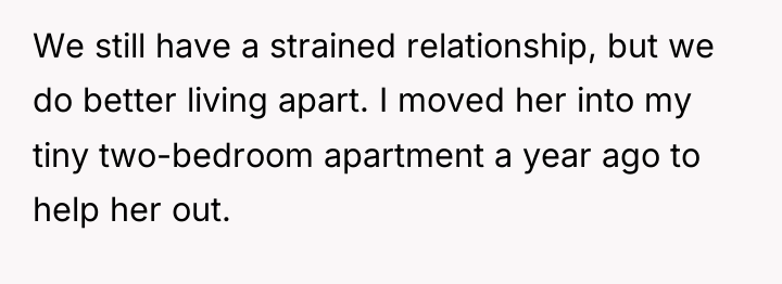 We still have a strained relationship, but we do better...