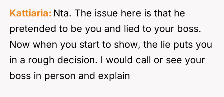 Kattiaria Nta. The issue here is that he pretended to...