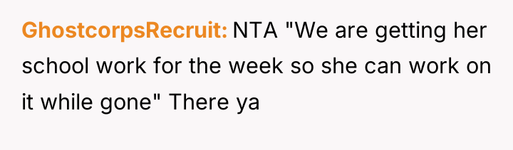 GhostcorpsRecruit NTA "We are getting her school work for the...