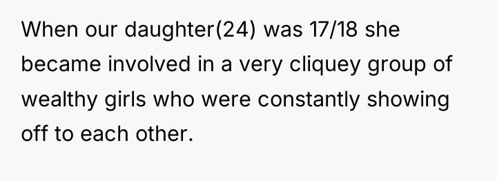 When our daughter(24) was 17/18 she became involved in a...