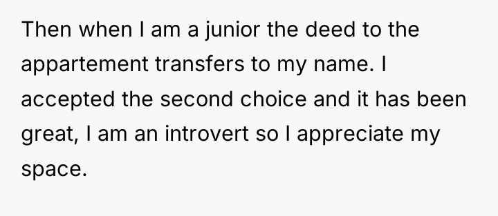 Then when I am a junior the deed to the...