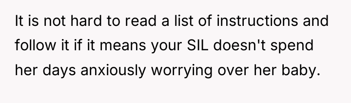 It is not hard to read a list of instructions...