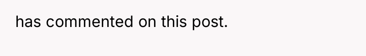 has commented on this post.