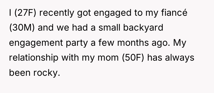 I (27F) recently got engaged to my fiancé (30M) and...