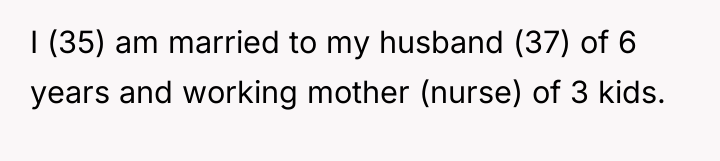 I (35) am married to my husband (37) of 6...