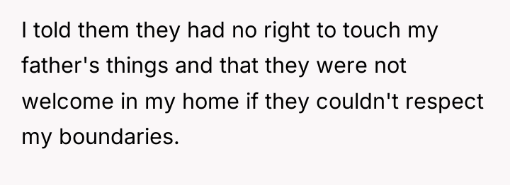 I told them they had no right to touch my...