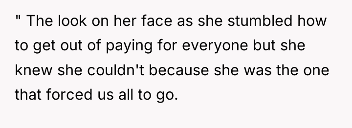 " The look on her face as she stumbled how...