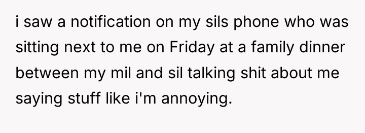 i saw a notification on my sils phone who was...