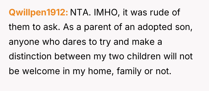 Qwillpen1912 NTA. IMHO, it was rude of them to ask....