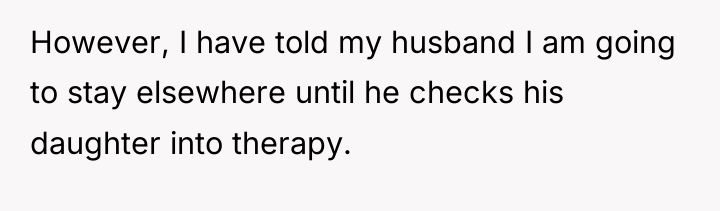However, I have told my husband I am going to...