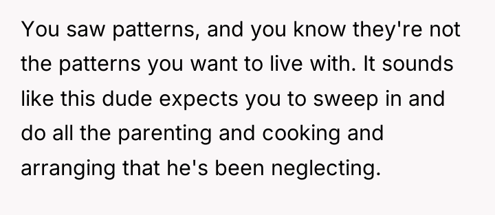 You saw patterns, and you know they're not the patterns...