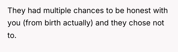 They had multiple chances to be honest with you (from...