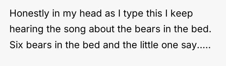 Honestly in my head as I type this I keep...