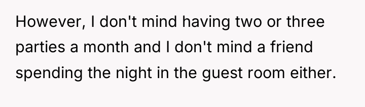 However, I don't mind having two or three parties a...