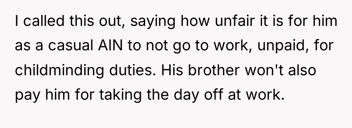 I called this out, saying how unfair it is for...