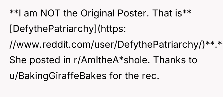 **I am NOT the Original Poster. That is** [DefythePatriarchy](https: //www.reddit.com/user/DefythePatriarchy/)**.**...