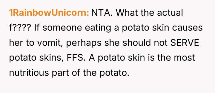 1RainbowUnicorn NTA. What the actual f???? If someone eating a...