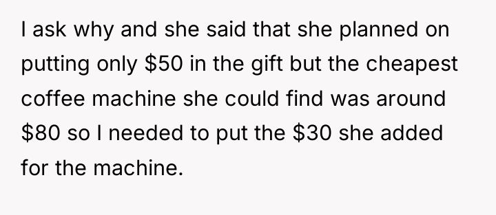 I ask why and she said that she planned on...