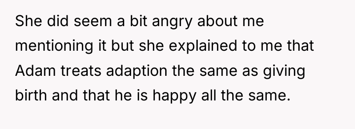 She did seem a bit angry about me mentioning it...