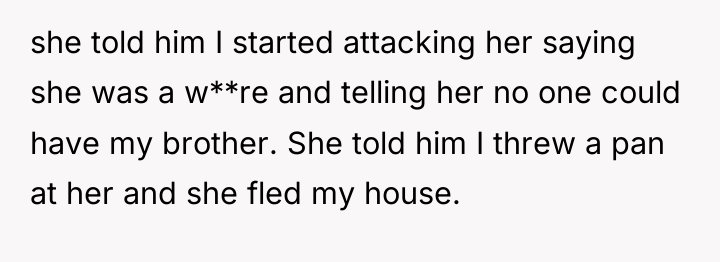 she told him I started attacking her saying she was...