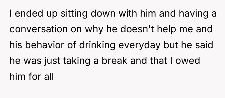 I ended up sitting down with him and having a...