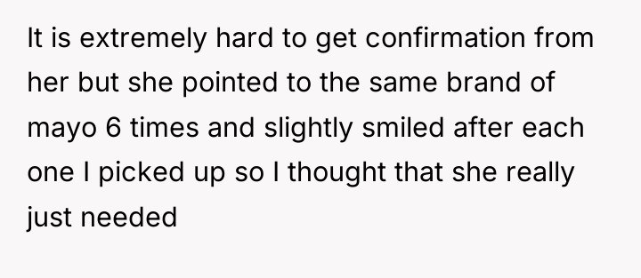 It is extremely hard to get confirmation from her but...