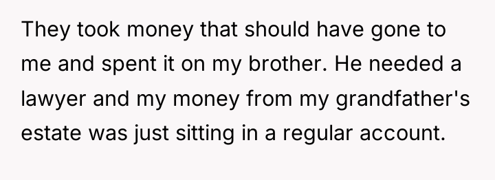 They took money that should have gone to me and...