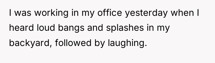 I was working in my office yesterday when I heard...