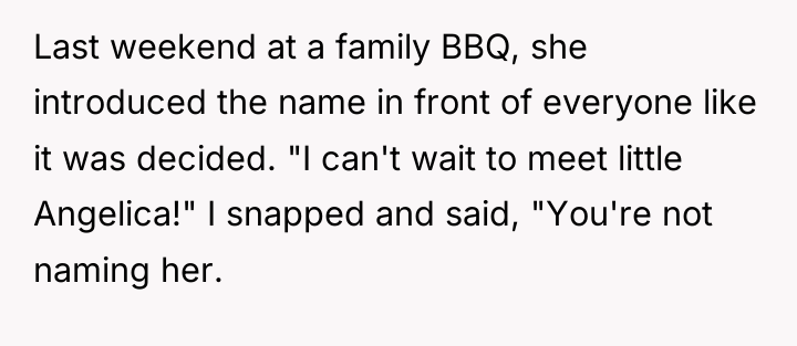 Last weekend at a family BBQ, she introduced the name...