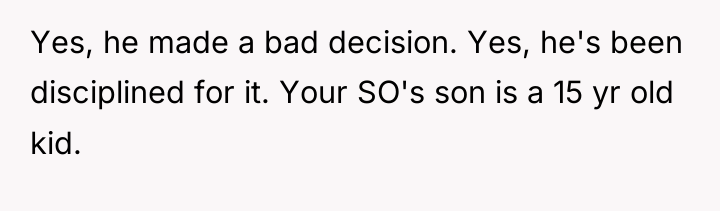 Yes, he made a bad decision. Yes, he's been disciplined...