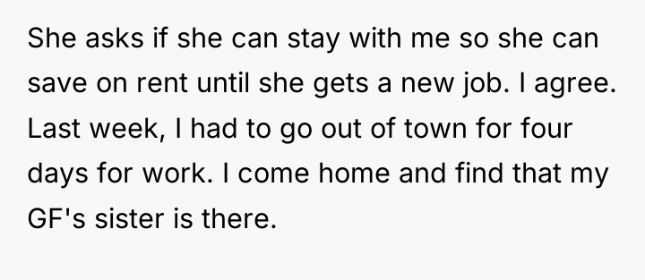 She asks if she can stay with me so she...