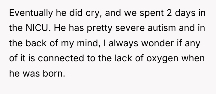 Eventually he did cry, and we spent 2 days in...