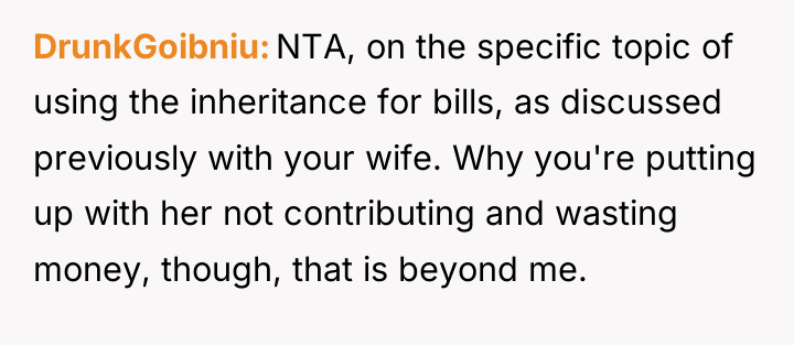 DrunkGoibniu NTA, on the specific topic of using the inheritance...