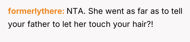 formerlythere NTA. She went as far as to tell your...