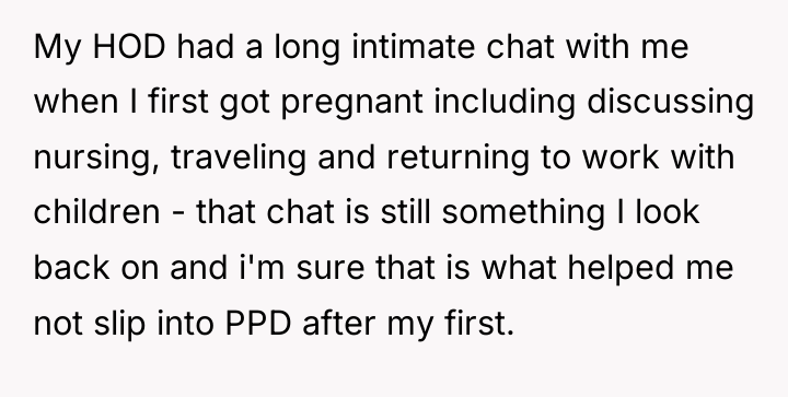 My HOD had a long intimate chat with me when...