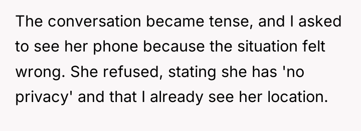 The conversation became tense, and I asked to see her...
