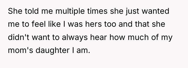 She told me multiple times she just wanted me to...